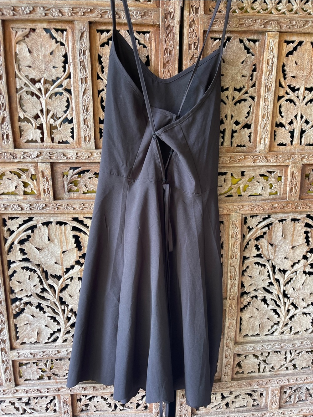 Cupshe Black Mini Slip Dress with Spaghetti Straps - Picture 2 of 3